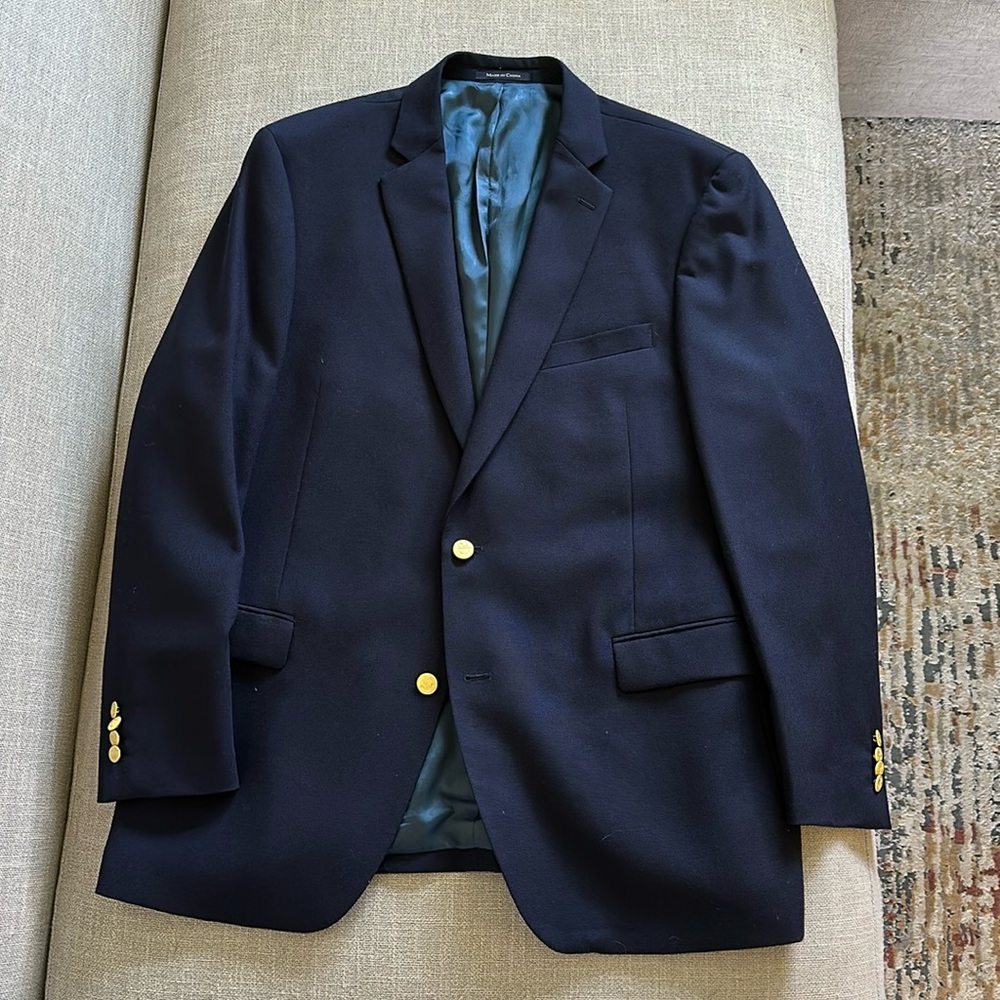 NWOT Vintage Lands’ End Men’s Navy Blazer — 46R